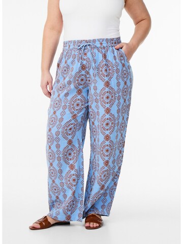 Wide Leg Pantalon 'Viva' Zizzi en bleu : devant
