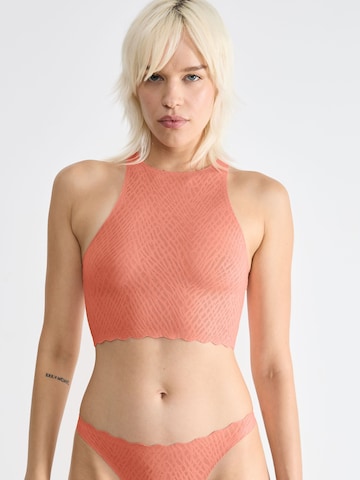 SLOGGI Bustier Bustier ' ZERO Feel Bliss Crop Top ' in Orange: Vorderseite