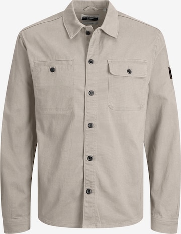 JACK & JONES Button Up Shirt 'Ben' in Grey: front