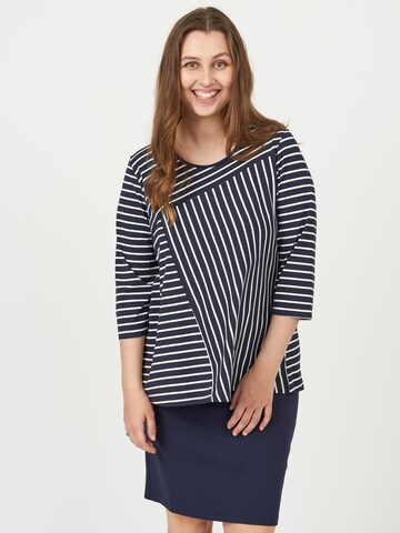 Pont Neuf Blouse 'Una' in Blauw: voorkant