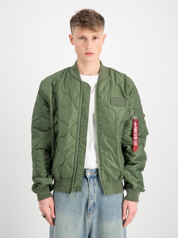 ALPHA INDUSTRIES Přechodná bunda – zelená: přední strana