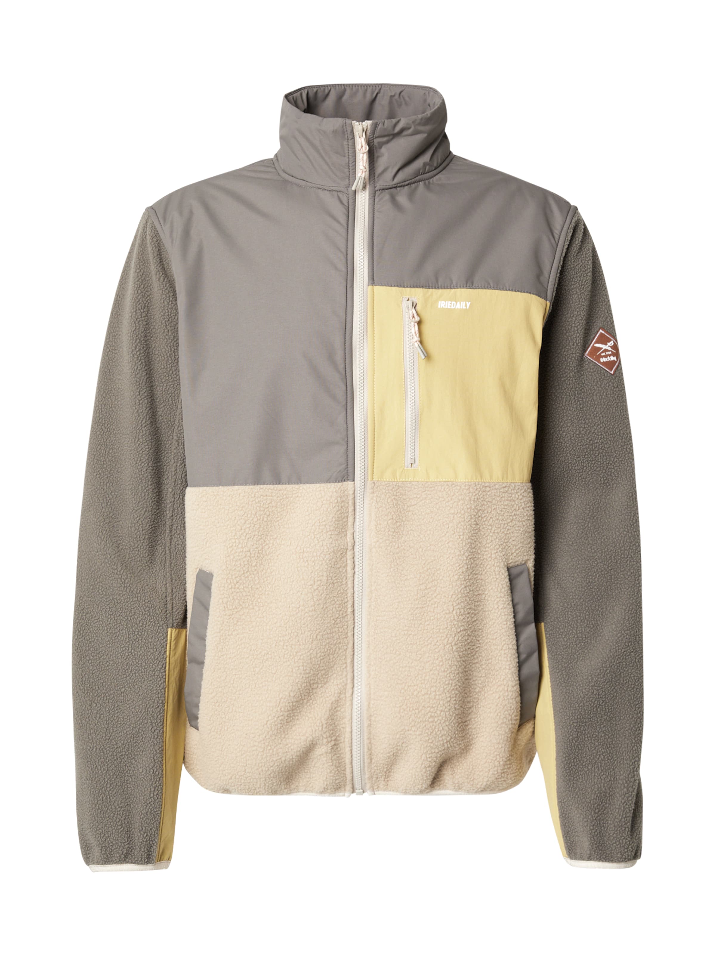 Jachetă  fleece 'Auf Deck' de la Iriedaily pe verde: față