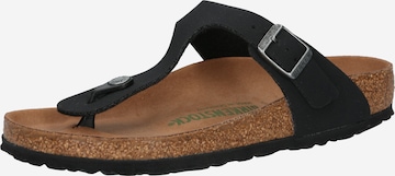 Tongs 'Gizeh' BIRKENSTOCK en noir : devant