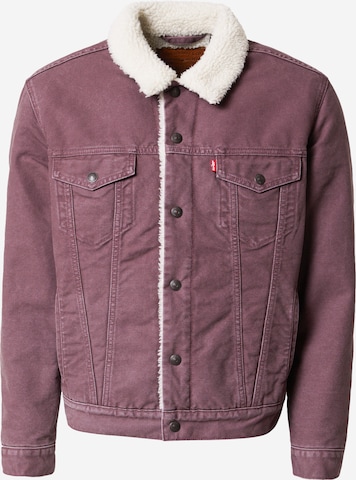 LEVI'S ® - Chaqueta de entretiempo 'Type 3 Sherpa Trucker Jacket' en lila: frente