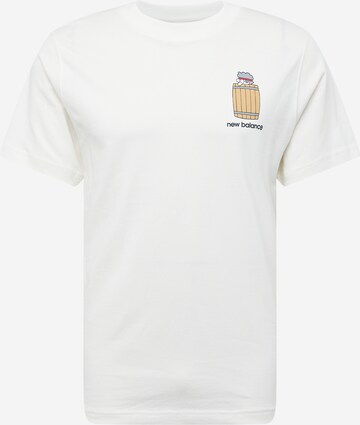 new balance Shirt 'Barrel Runner' in Wit: voorkant