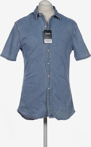 TOPMAN Button Up Shirt in L in Blue: front