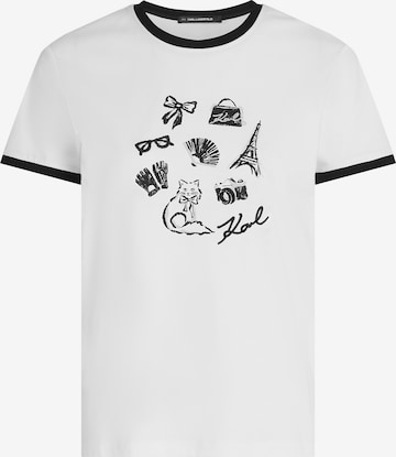 Karl LagerfeldMajica 'Charms' - bijela boja: prednji dio