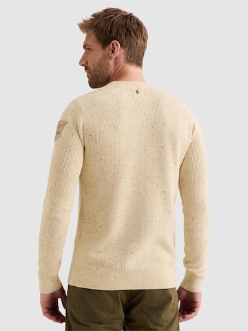 PME Legend Trui 'Pullover in a cotton blend with badges' in Wit
