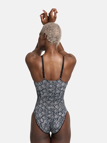 cfab (formerly creamy fabrics) Shapingbody 'Bodysuit Sculpting Shapewear mit Slip' i grå
