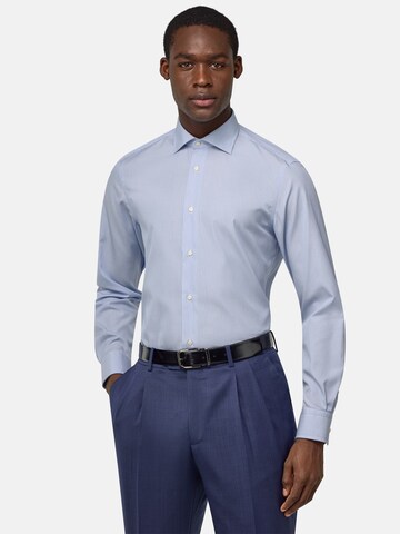 Slim fit Camicia di Boggi Milano in blu: frontale