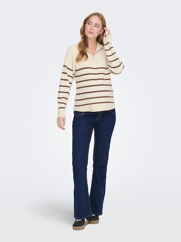 Only Maternity Sweater 'OLMibi' in Beige