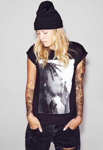 Merchcode T-Shirt 'Bob Marley' in Schwarz: Vorderseite