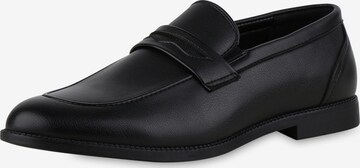 Van Hill Slipper 'Benjamin' in Schwarz: Vorderseite