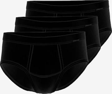 Ammann Slip 'Feinripp Premium' in Schwarz: Vorderseite