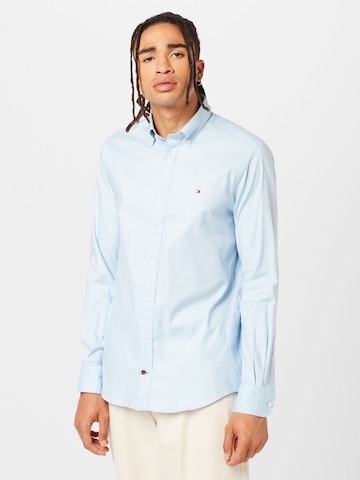 TOMMY HILFIGER Regular fit Business Shirt 'Flex' in Blue: front