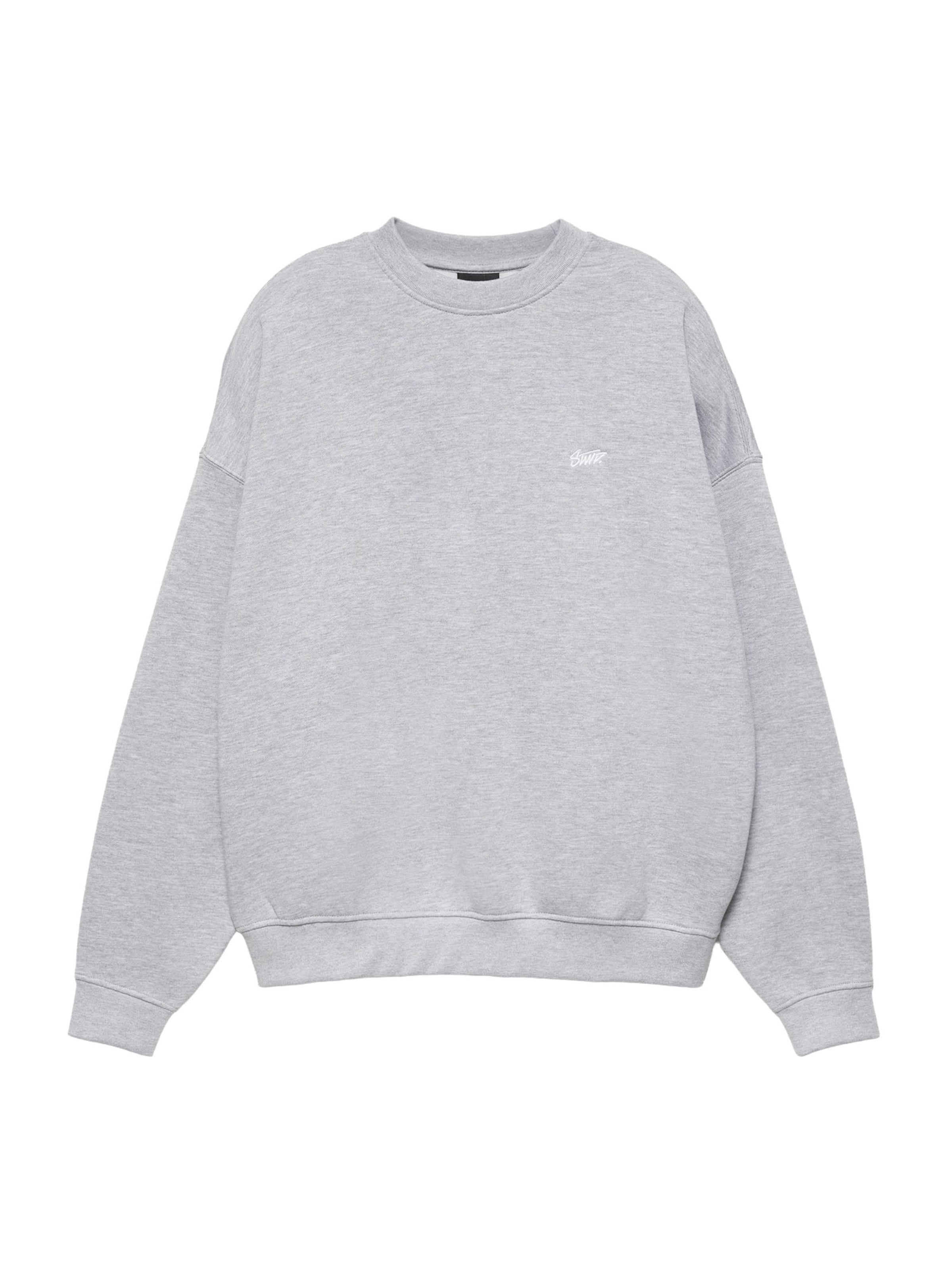 Pull&Bear Sweatshirt 'STWD' in Grijs: voorkant