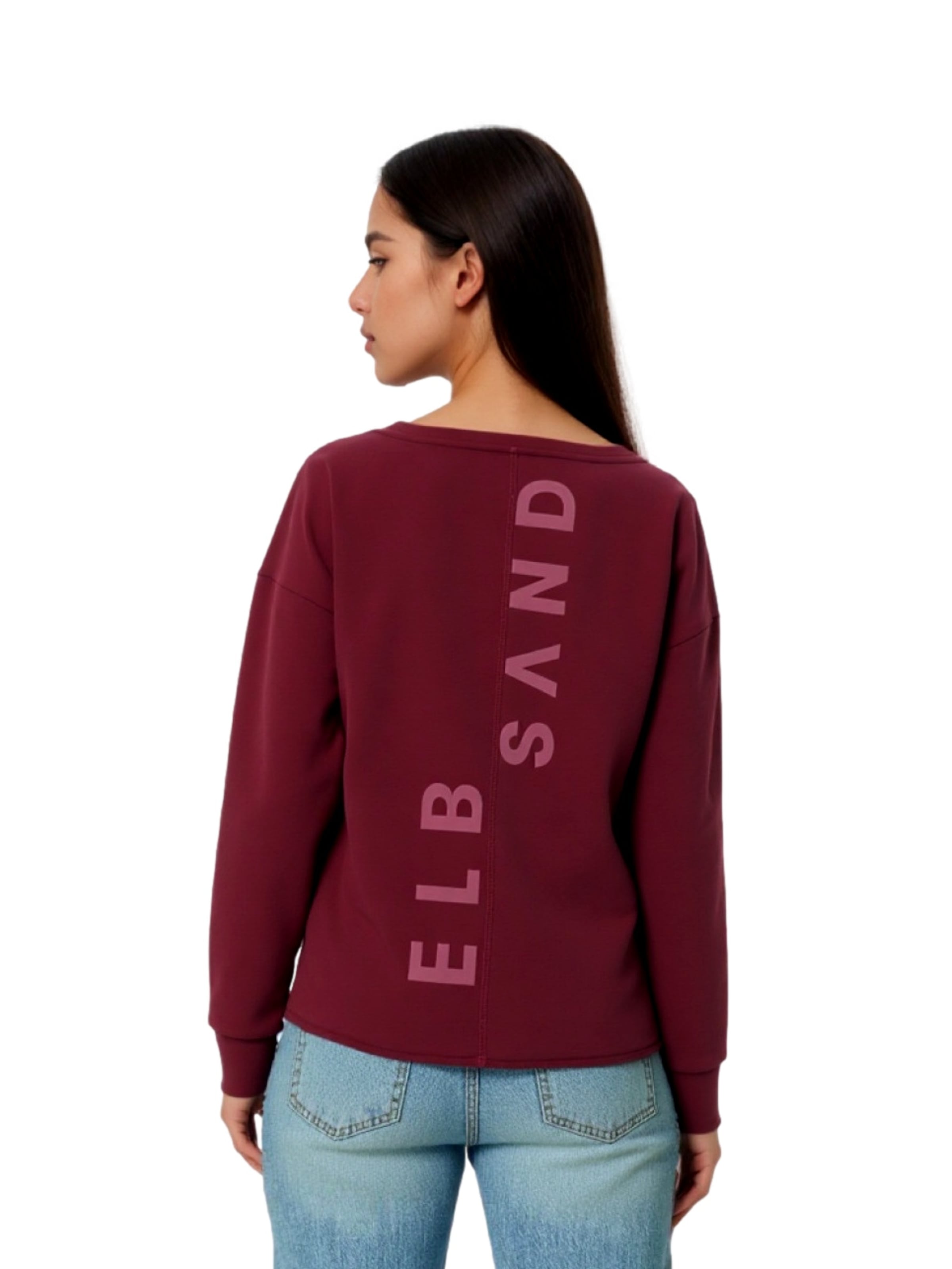 Elbsand Sweatshirt 'Riane' in Rood: voorkant