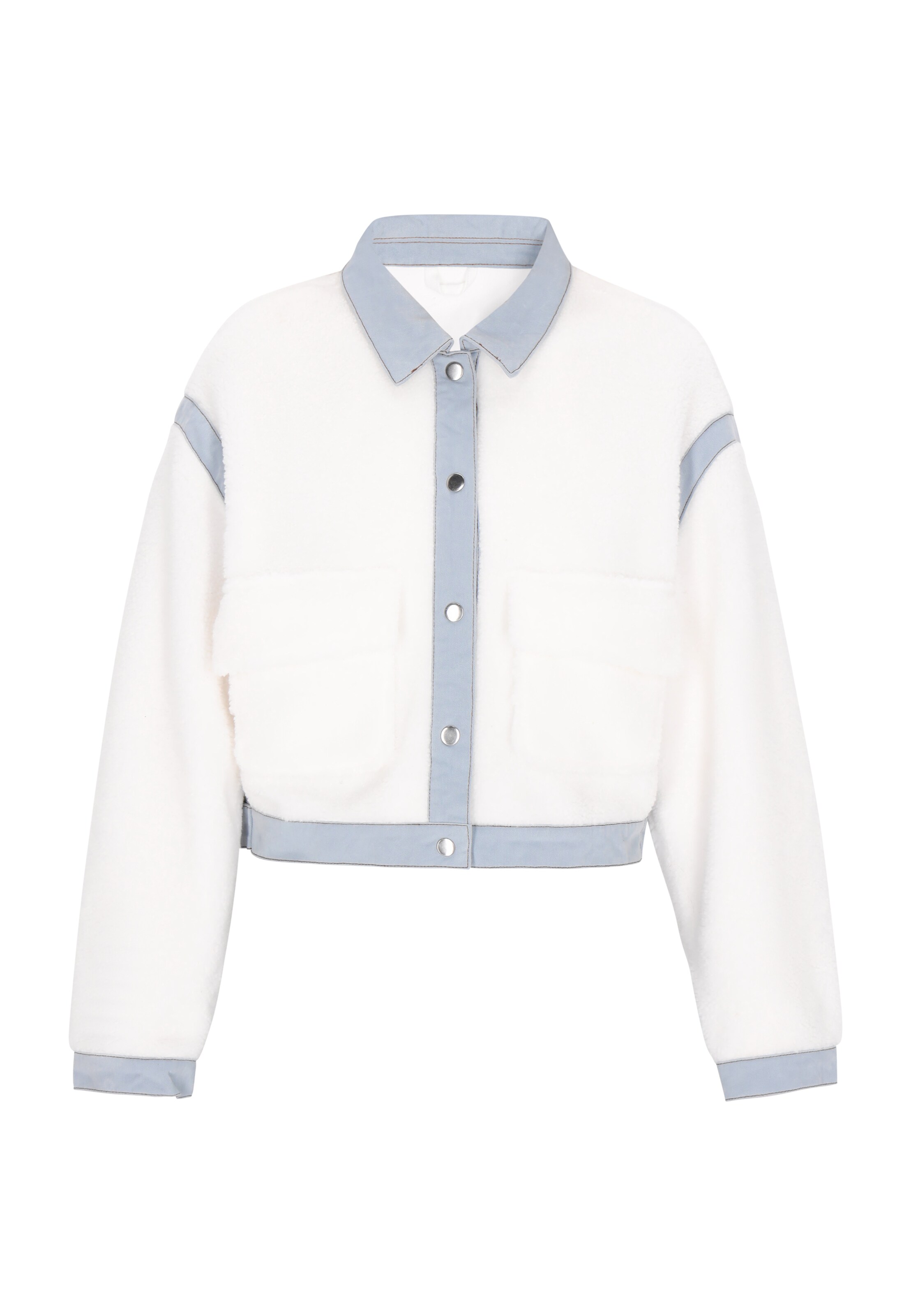 Veste mi-saison 'Back To School' MYMO en blanc : devant