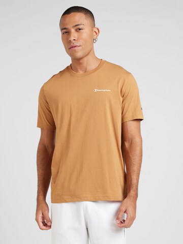Champion Authentic Athletic Apparel Shirt in Bruin: voorkant