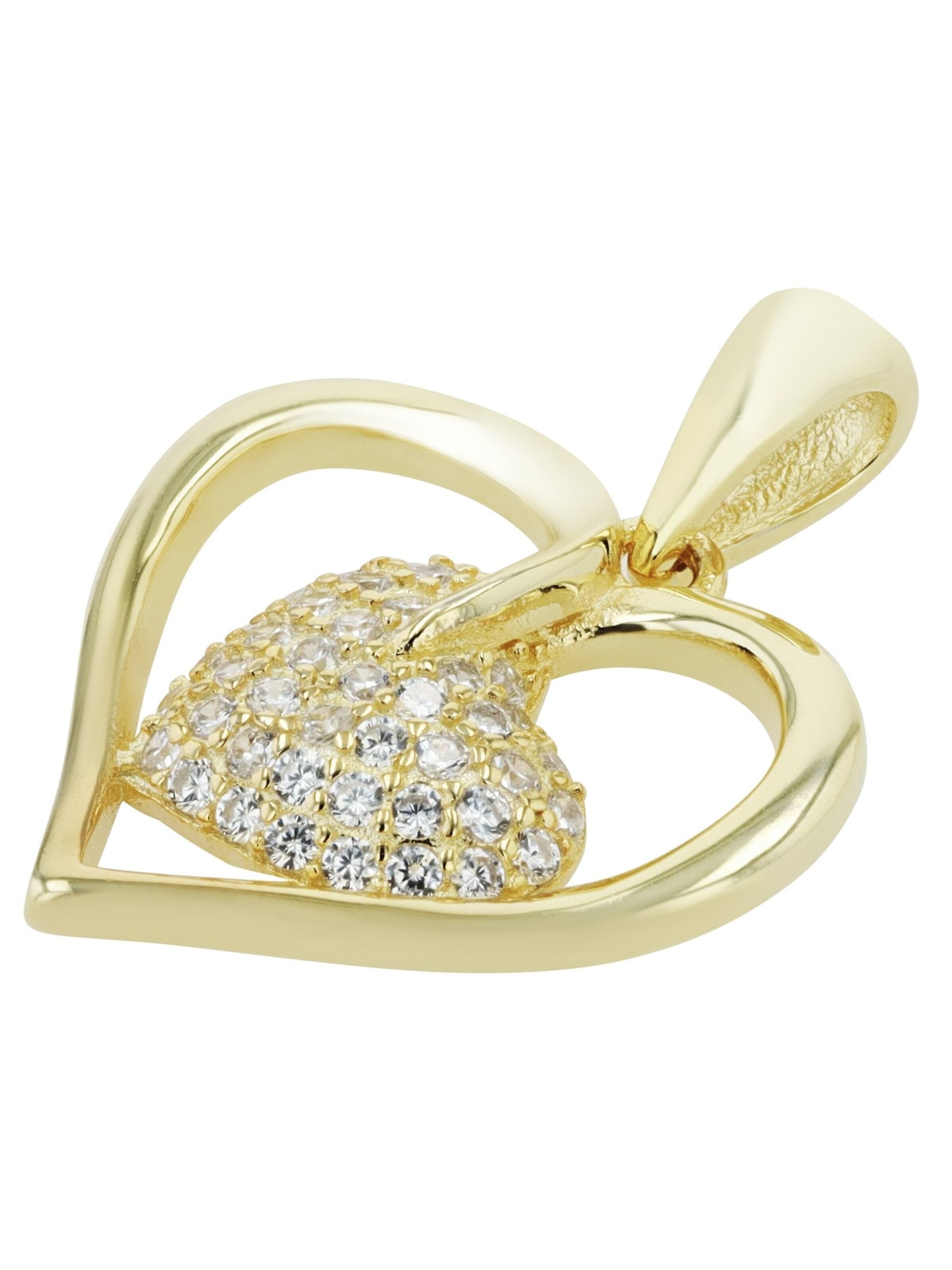 Akzent Pendant '"Weston" aus 925 Sterlingsilber, rhodiniert, langlebig' in Gold: front