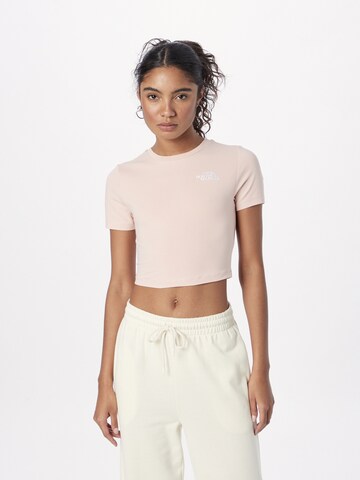 T-shirt THE NORTH FACE en rose : devant