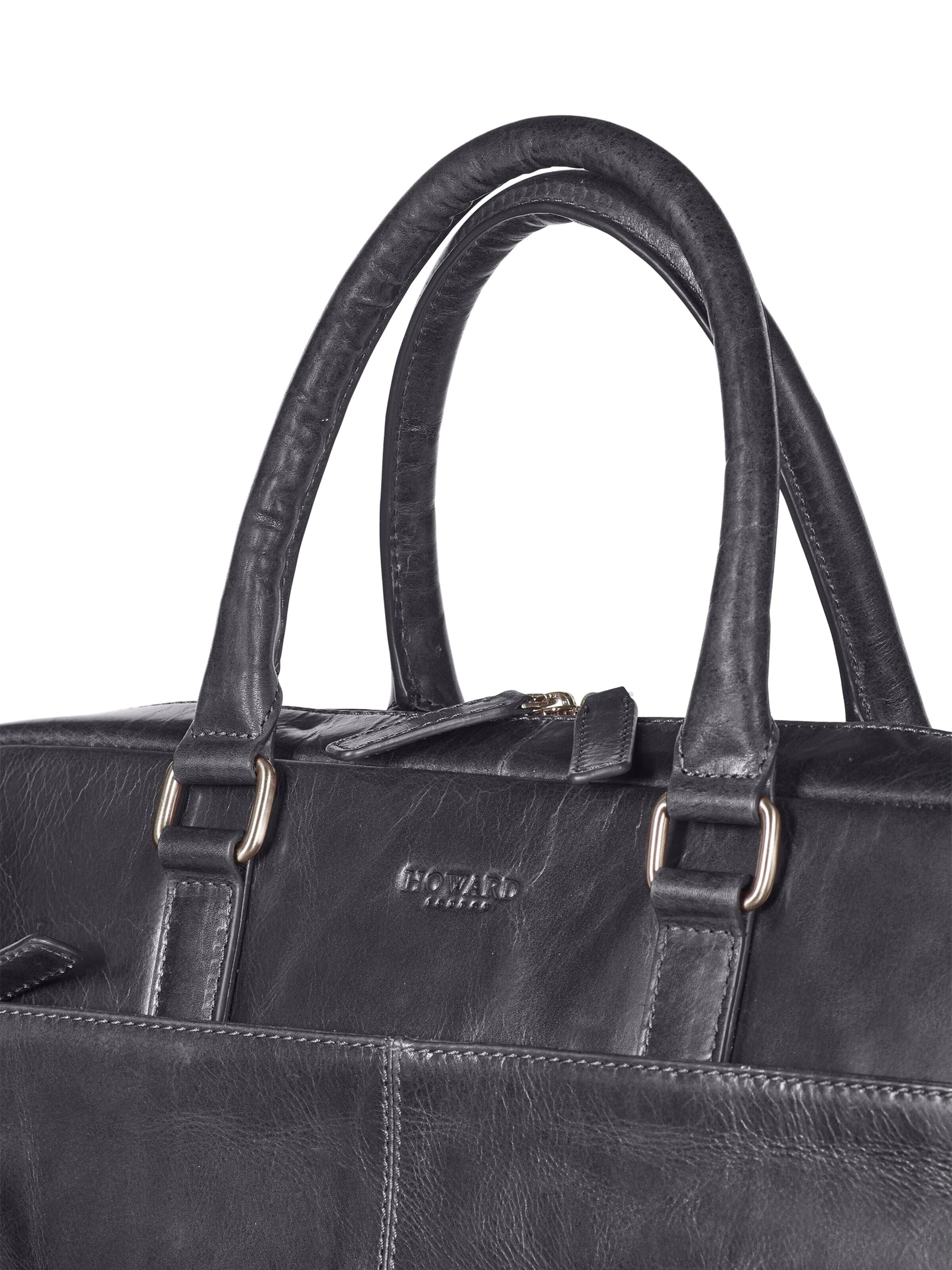 Howard London Briefcase 'Howard Carter Bag Black' in Black