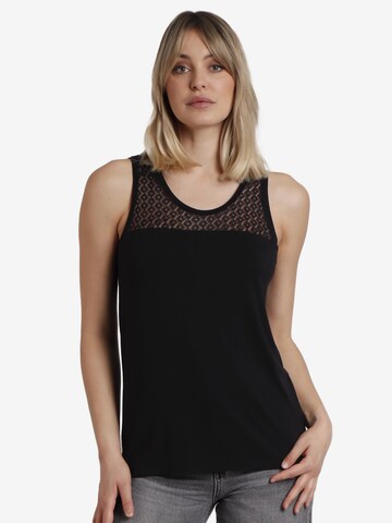 admas - Top 'ADMAS Camiseta Sin Mangas Lace para Mujer' en negro: frente
