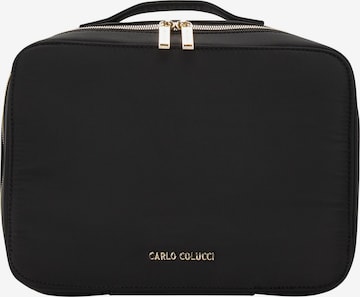 Carlo Colucci Toiletry Bag ' Crazzolara ' in Black: front