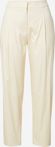 s.Oliver BLACK LABEL Tapered Pleat-front trousers in Yellow: front