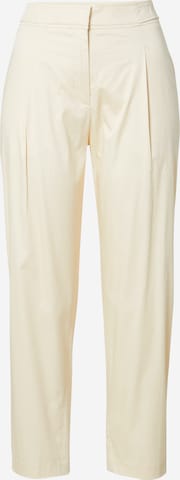 s.Oliver BLACK LABEL Tapered Pleat-Front Pants in Yellow: front
