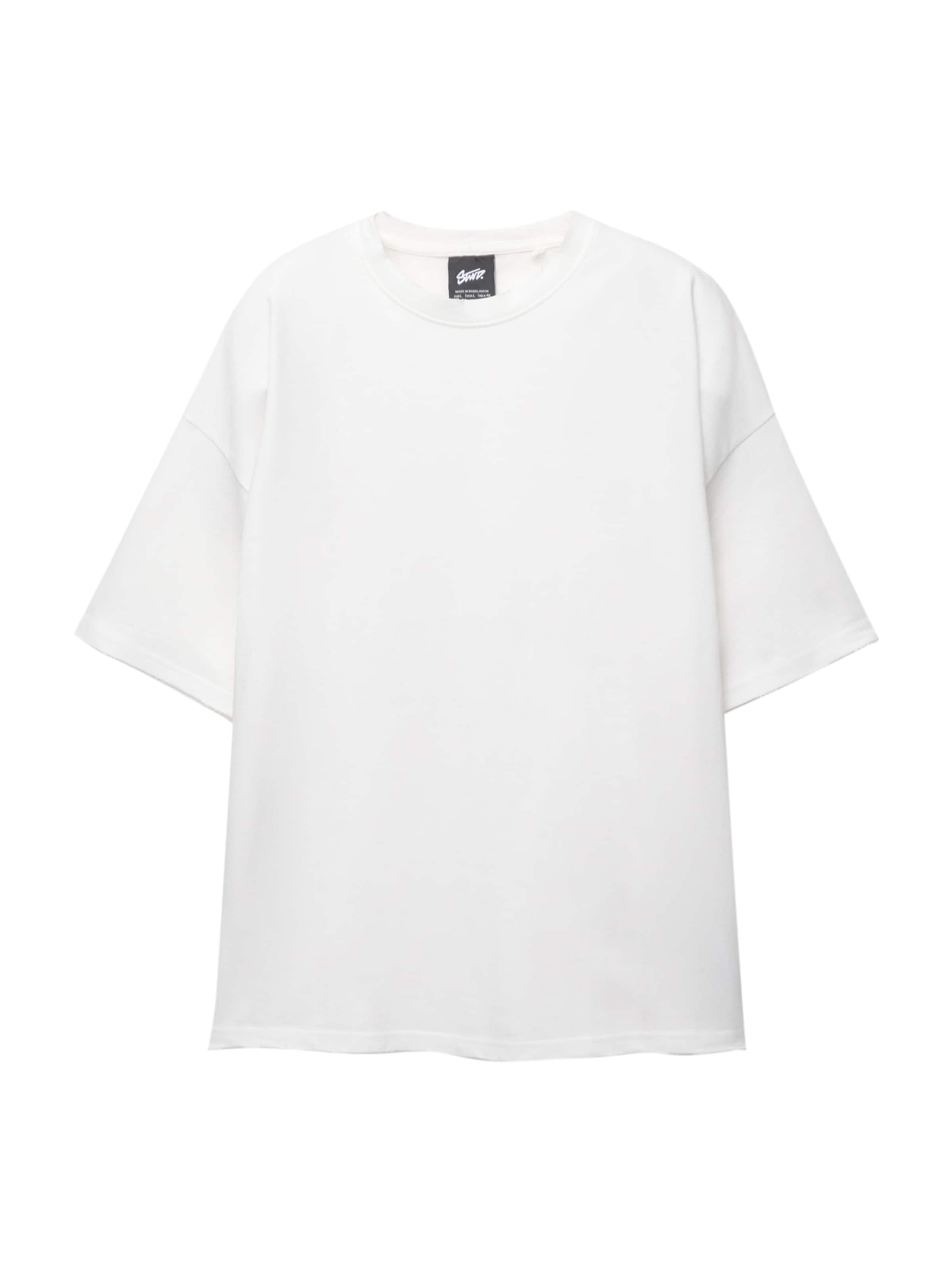 Pull&Bear T-shirt i vit: framsida