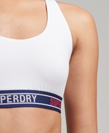 Bustier Soutien-gorge de sport Superdry en blanc