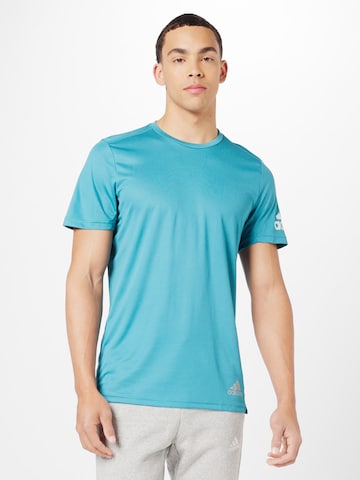 ADIDAS SPORTSWEAR - Camisa funcionais 'Run It' em azul: frente