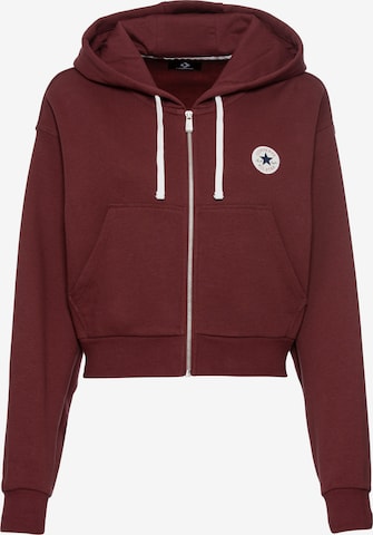 CONVERSE Sweatjacke 'Retro Chuck' in Rot: Vorderseite