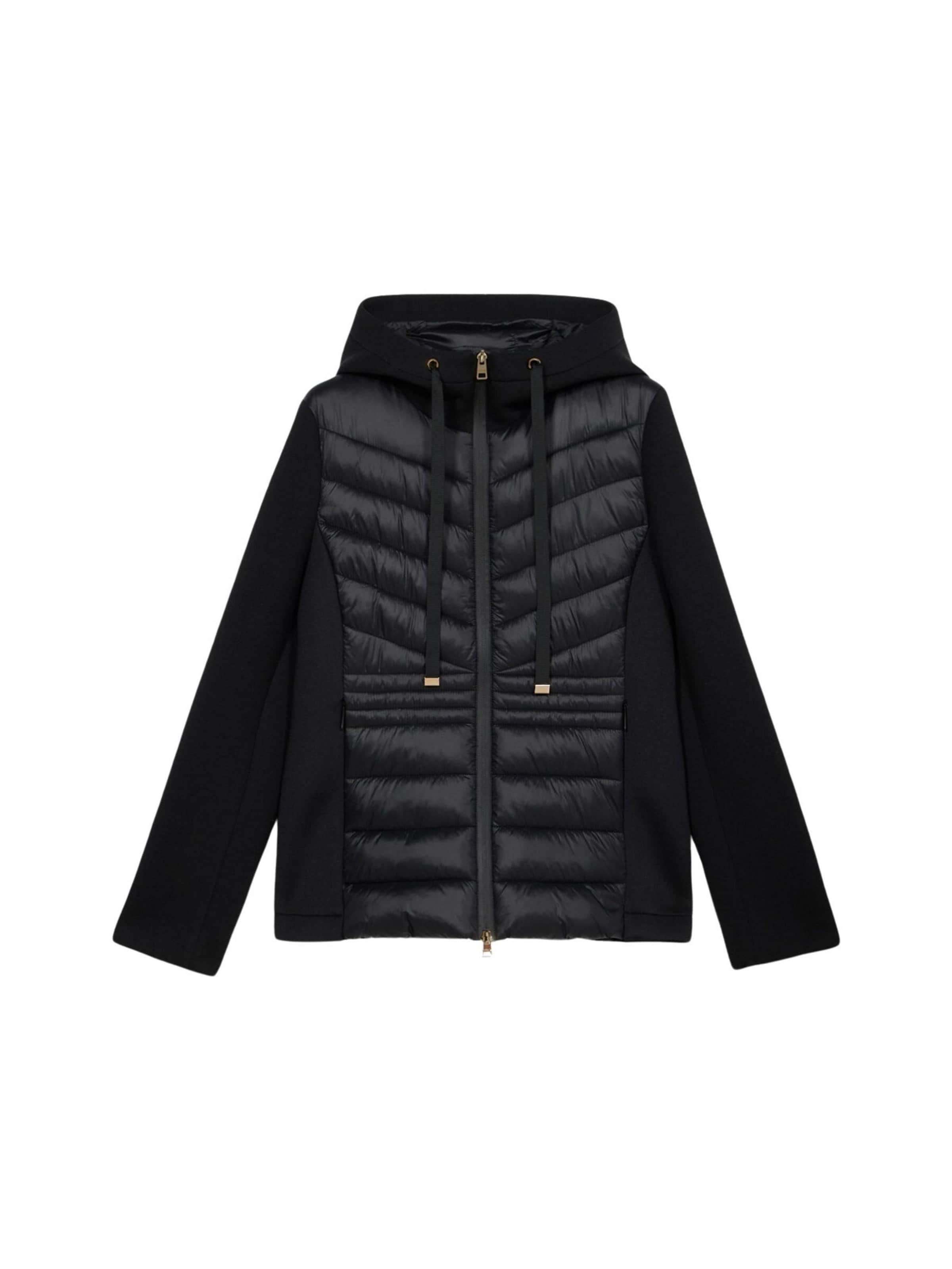 Giacca invernale di oltre in nero: frontale