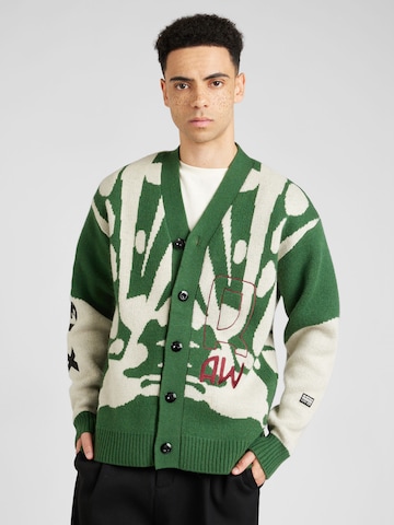 G-Star RAW Knit Cardigan in Green: front