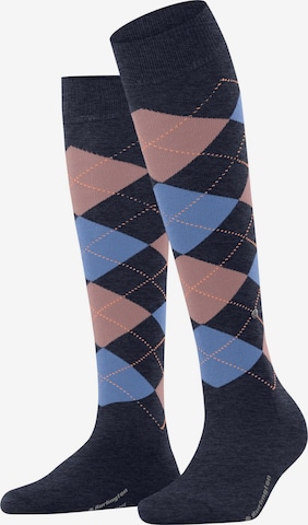 BURLINGTON Over the Knee Socks 'Marylebone' in Blue: front
