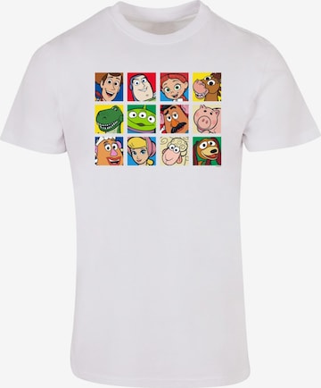 ABSOLUTE CULT T-Shirt 'Toy Story - Character Squares' in Weiß: predná strana