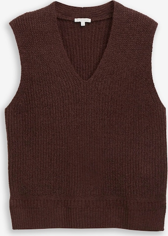 TOM TAILOR Weste in Braun: Vorderseite