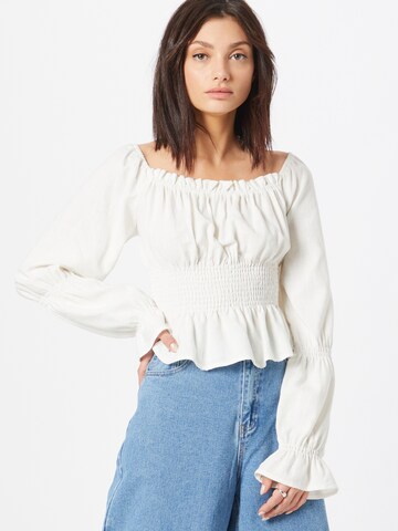 Nasty Gal Blouse in Wit: voorkant