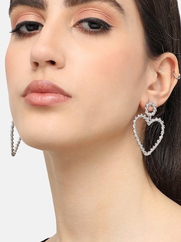 Boucles d'oreilles ' Nootan ' SOHI en argent : devant