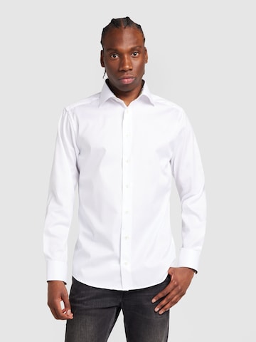 ETON Slim fit Button Up Shirt in White: front