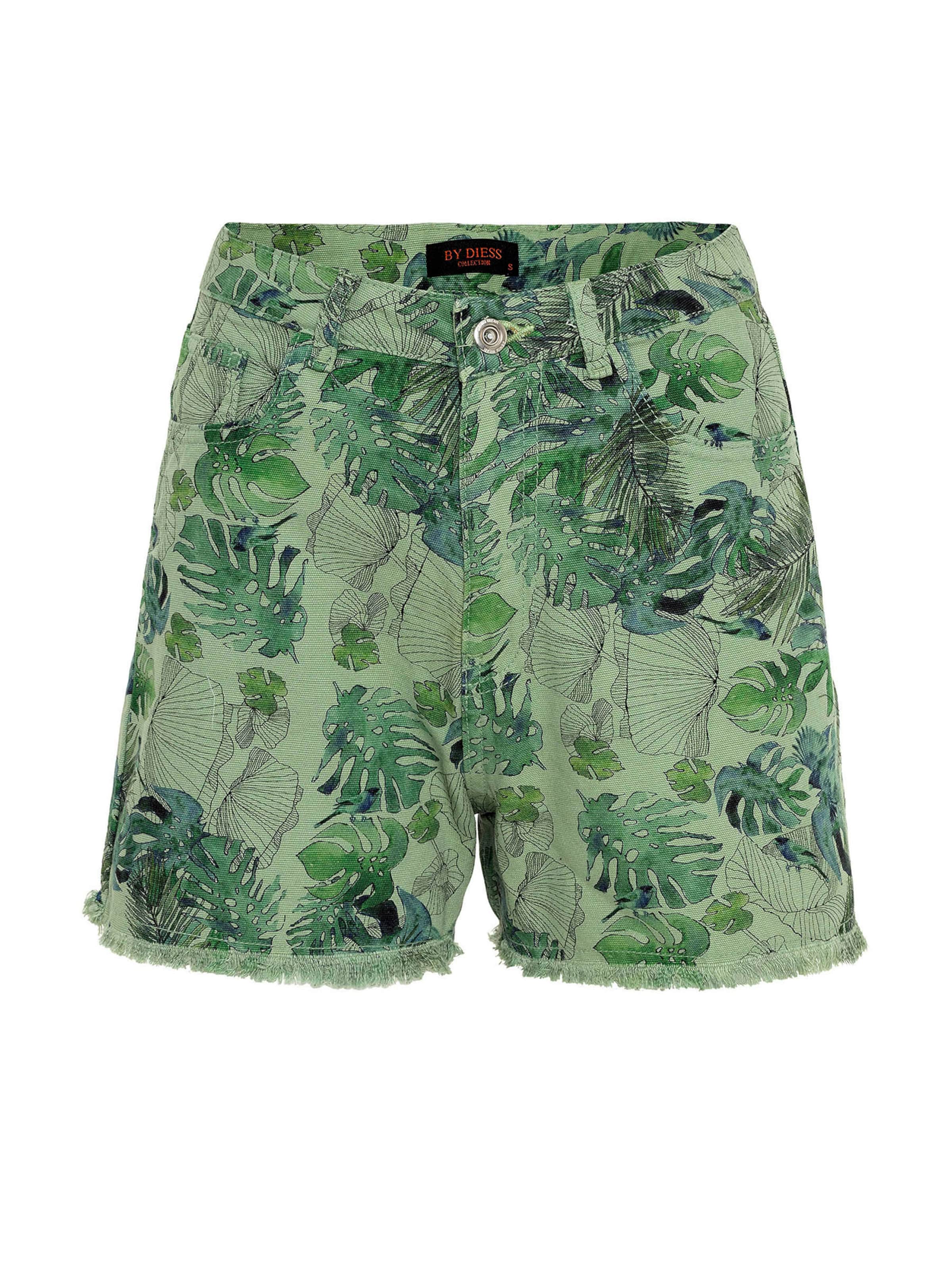 By Diess Collection Voľný strih Nohavice - Zelená: predná strana