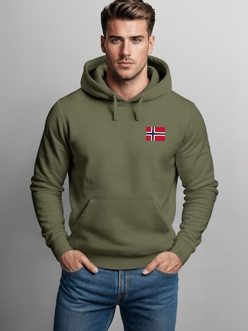 Neverless Sweatshirt 'Norwegen' in Green