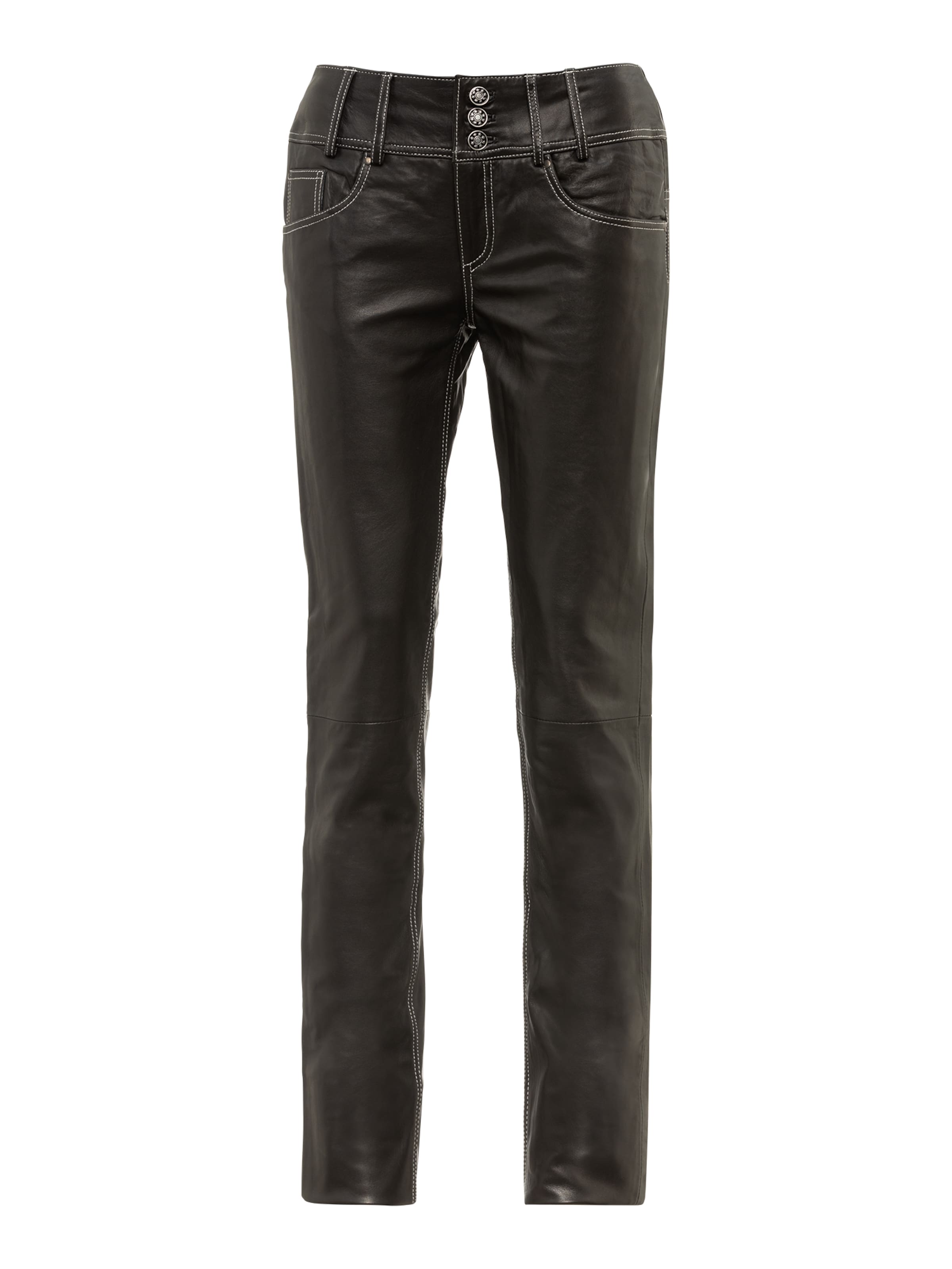 RICANO - Slimfit Pantalón en negro: frente