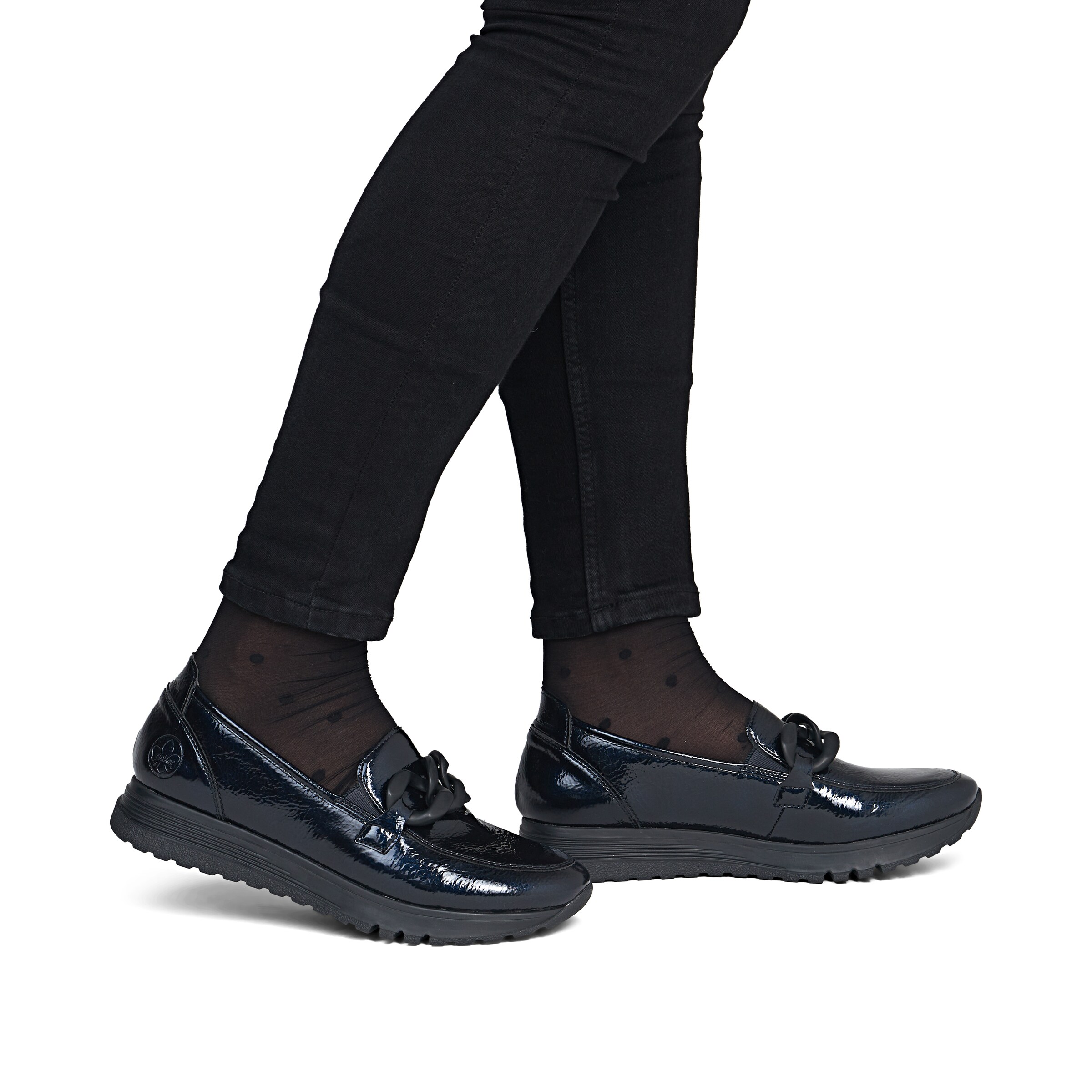 Chaussure basse Rieker en bleu : devant