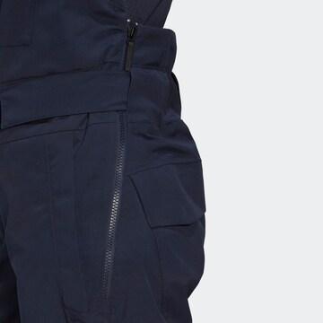 ADIDAS TERREX Slim fit Outdoor trousers 'Resort Two-Layer Insulated Bib' in Blue