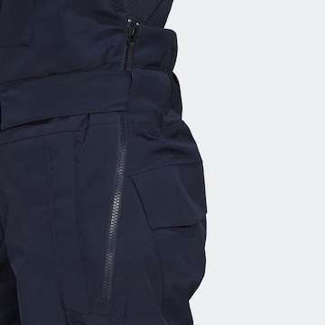 ADIDAS TERREX Slimfit Outdoorhose 'Resort Two-Layer Insulated Bib' in Blau