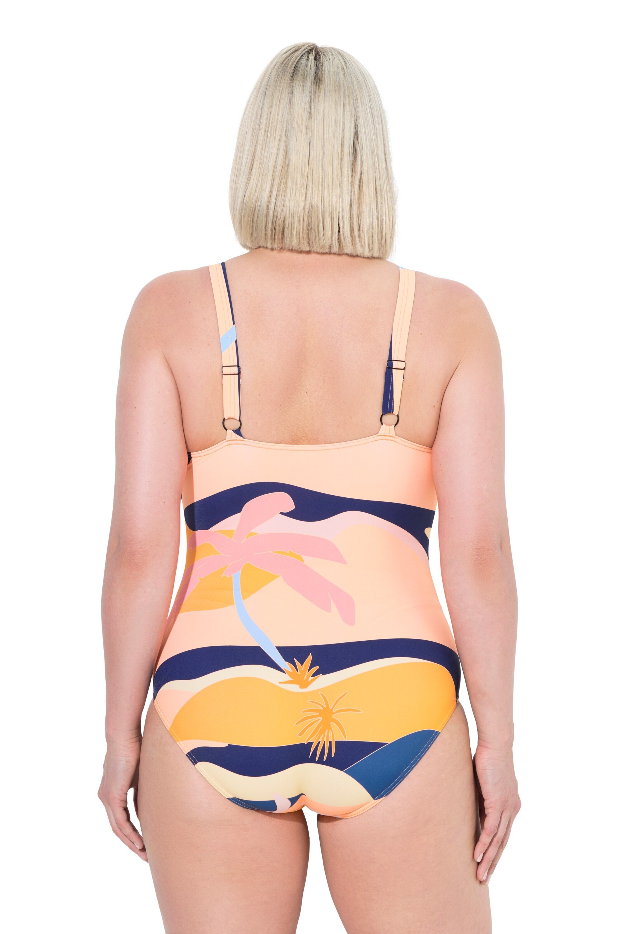 Ulla Popken Bustier Badpak in Blauw