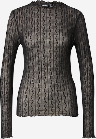 PIECES Särk 'PCPRIYA SANDRA', värv must: eest vaates